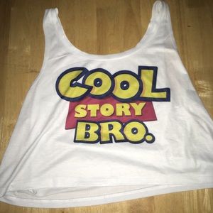 Fresh Tops: 'Cool Story Bro' Crop Top (M)